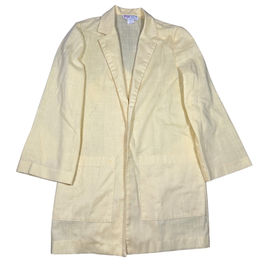 Vintage Yes Clothing Co Yellow Longline Blazer Jacket Small Made in USA